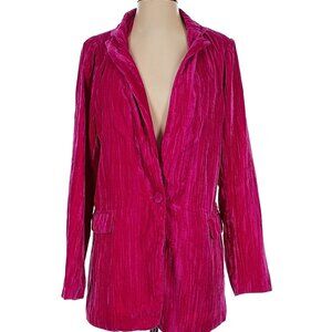 Busy Love Pink Velvet Blazer